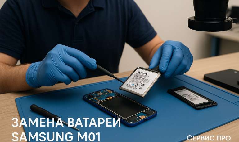 Замена батареи Samsung M01 в Гомеле