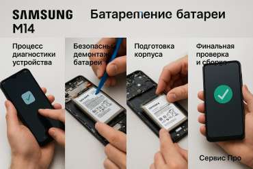 Замена батареи Samsung M14  в Гомеле