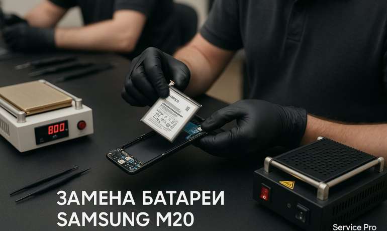 Замена батареи Samsung M20 в Гомеле
