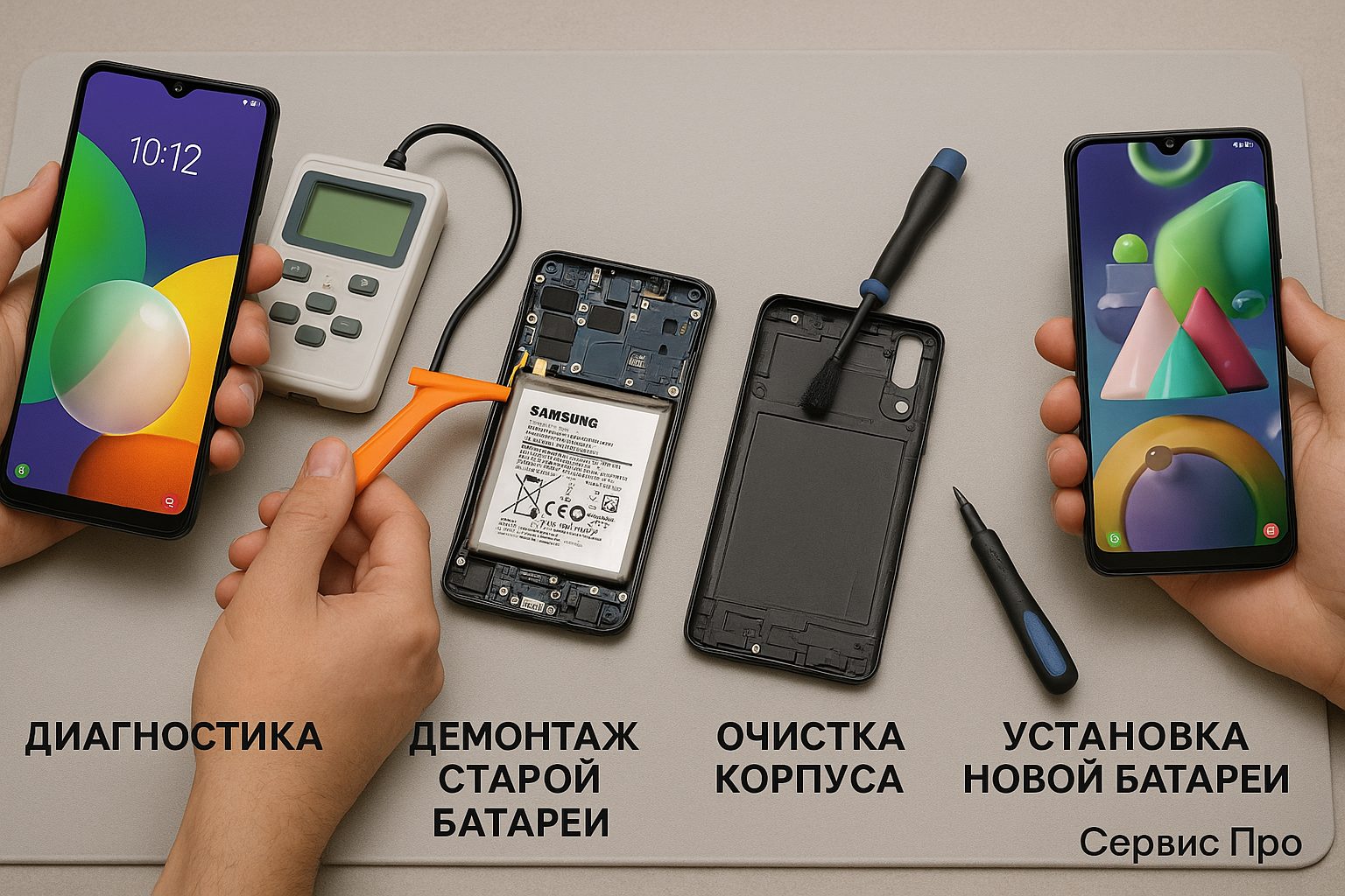 Замена батареи Samsung M21s в Гомеле