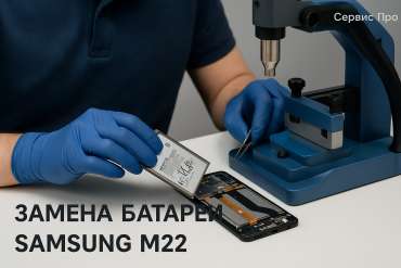 Замена батареи Samsung M22 в Гомеле
