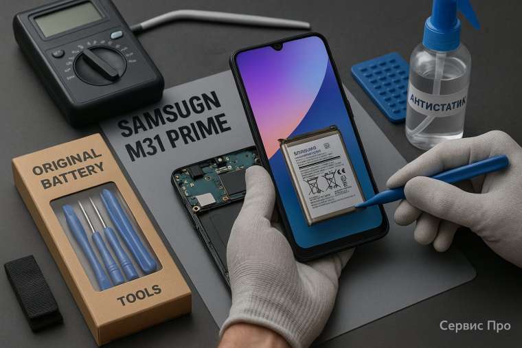 Замена батареи Samsung M31 Prime в Гомеле