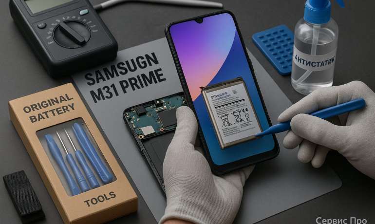 Замена батареи Samsung M31 Prime в Гомеле