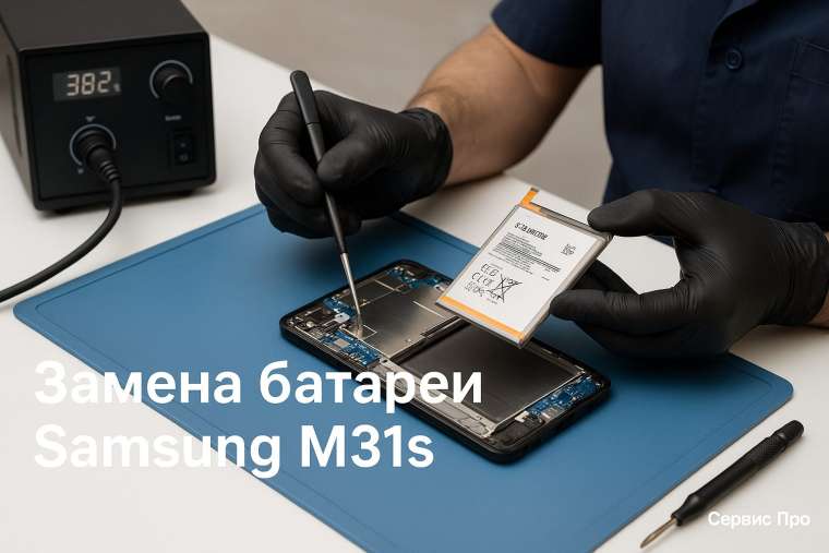 Замена батареи Samsung M31s в Гомеле