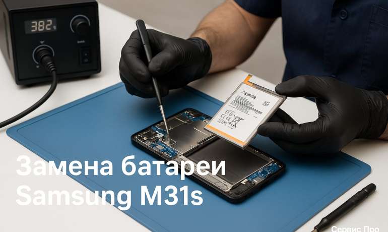 Замена батареи Samsung M31s в Гомеле