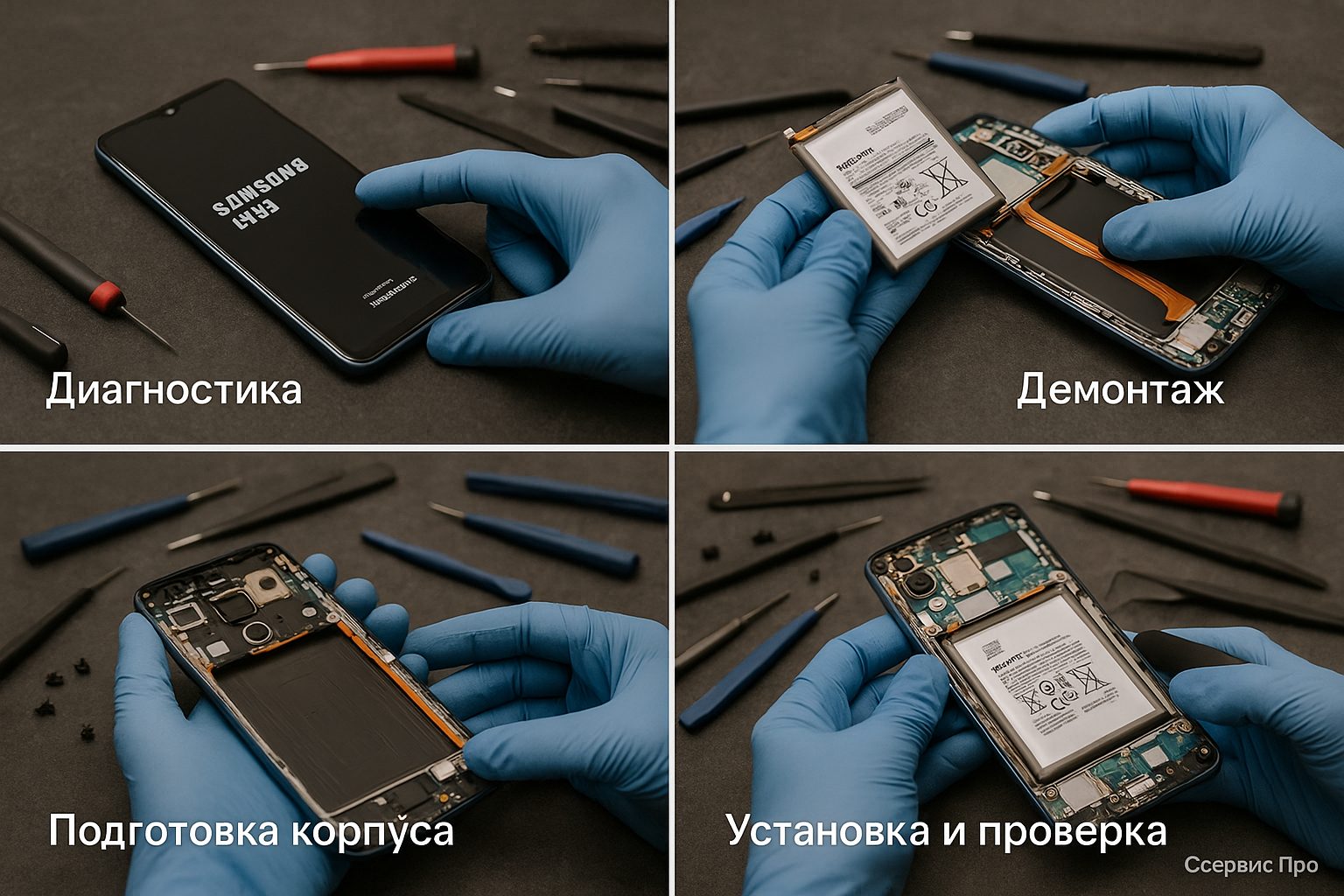 Замена батареи Samsung M33  в Гомеле