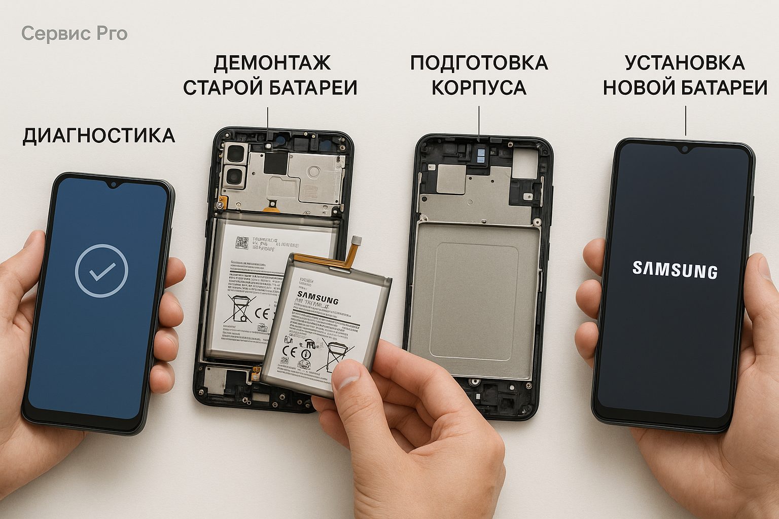 Замена батареи Samsung M35 в Гомеле