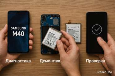 Замена батареи Samsung M40 в Гомеле