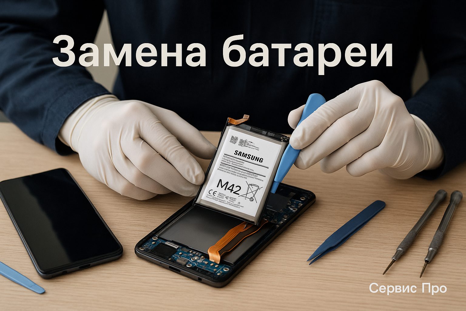 Замена батареи Samsung M42 в Гомеле