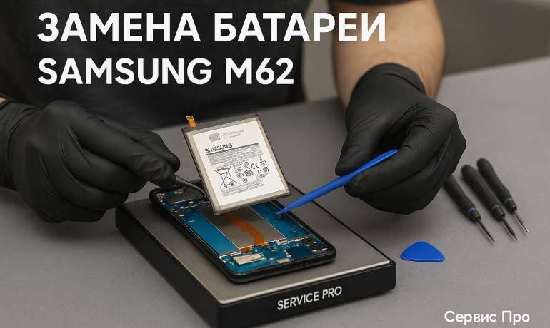 Замена батареи Samsung M62 в Гомеле