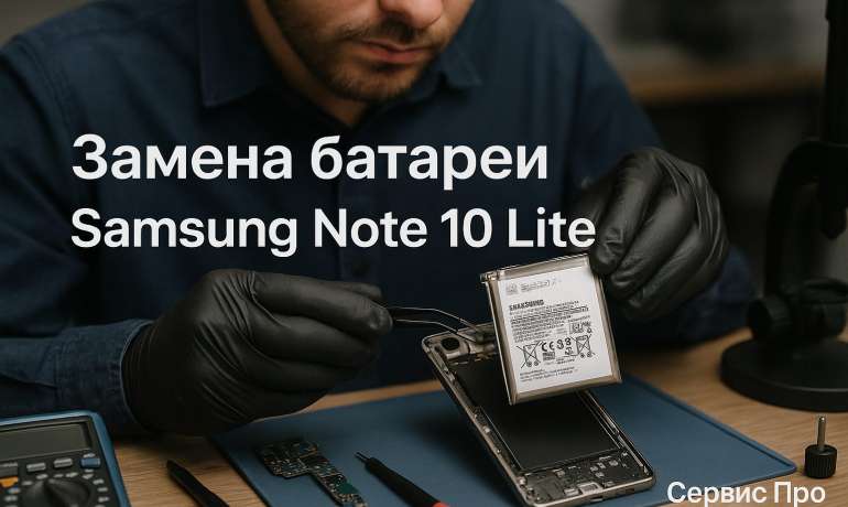 Замена батареи Samsung Note 10 Lite в Гомеле