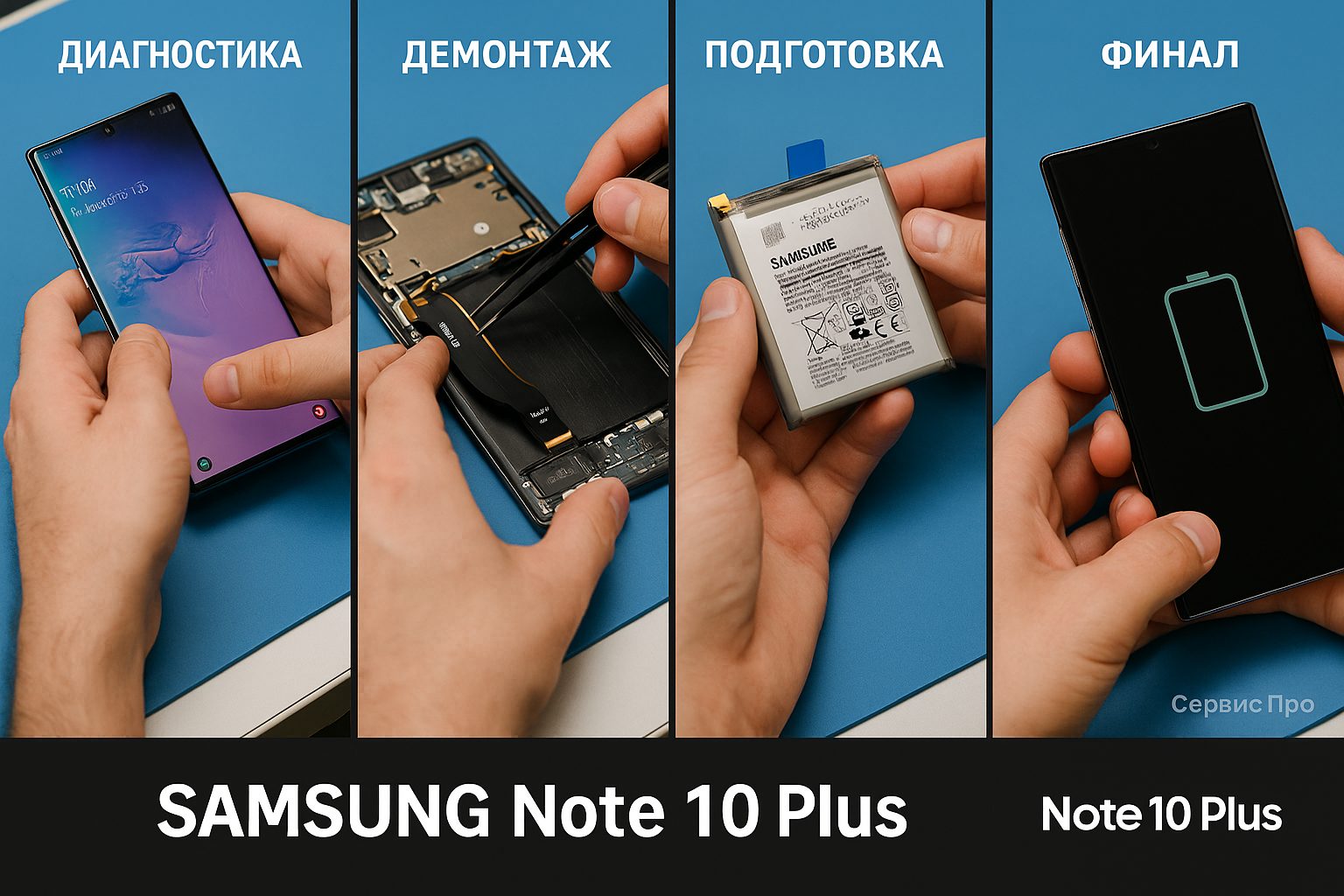 Замена батареи Samsung Note 10 Plus в Гомеле