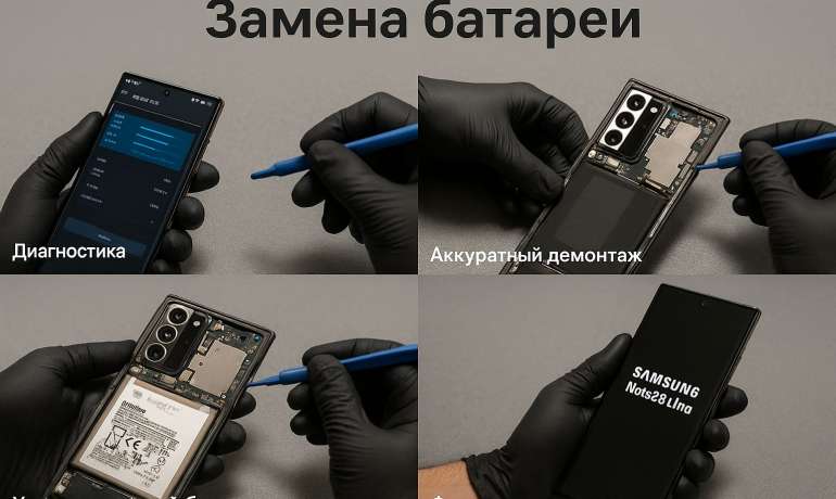 Замена батареи Samsung Note 20 Ultra в Гомеле