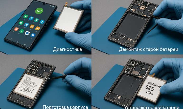 Замена батареи Samsung S25 Ultra в Гомеле