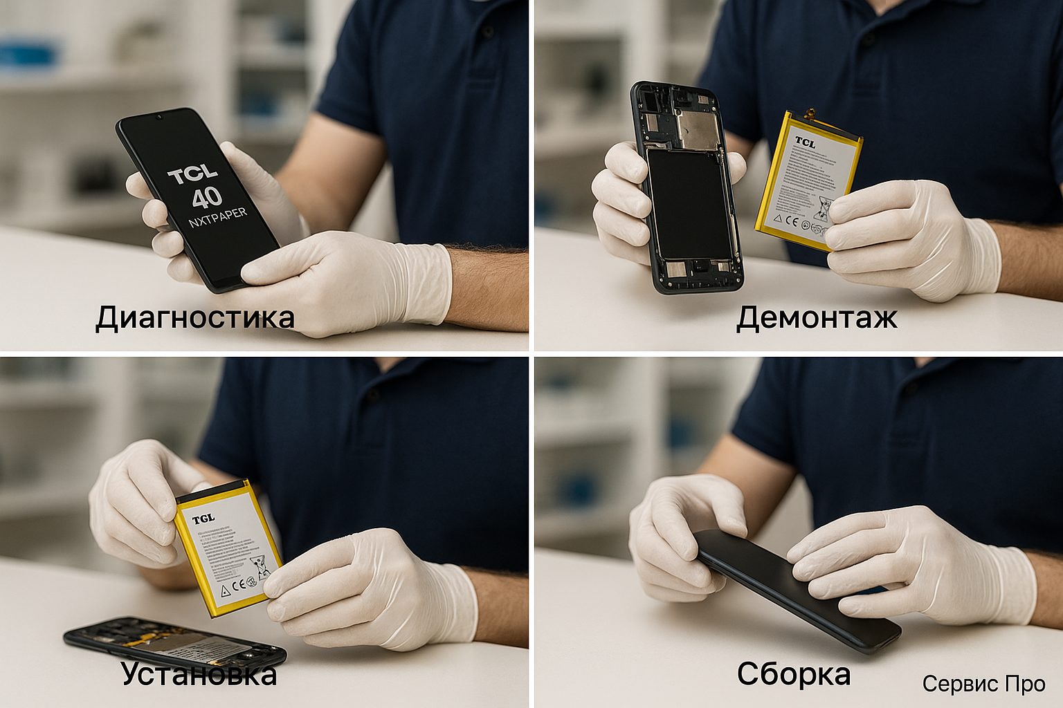 Замена батареи TCL 40 NXTPAPER в Гомеле