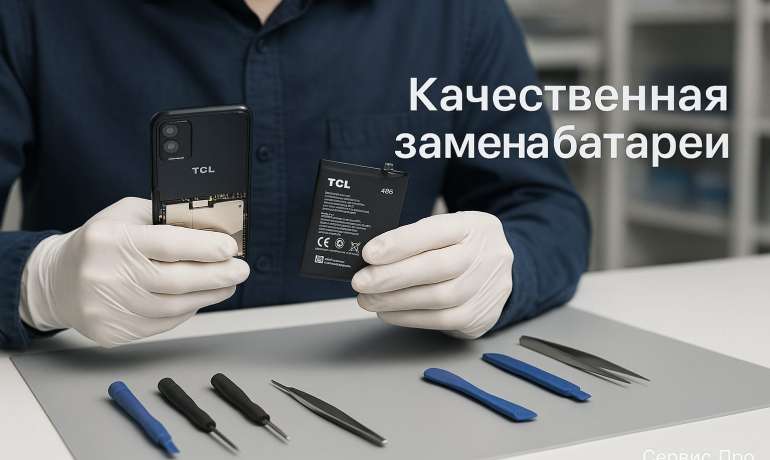 Замена батареи TCL 403 в Гомеле