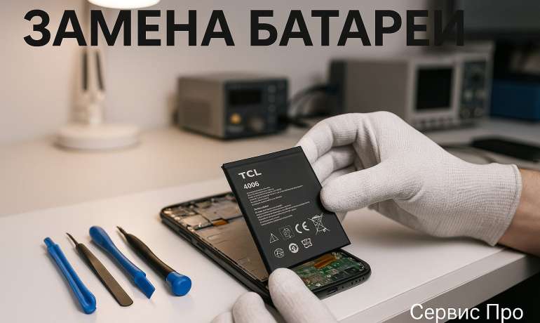 Замена батареи TCL 406S в Гомеле