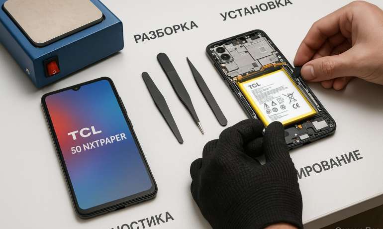 Замена батареи TCL 50 NxtPaper в Гомеле