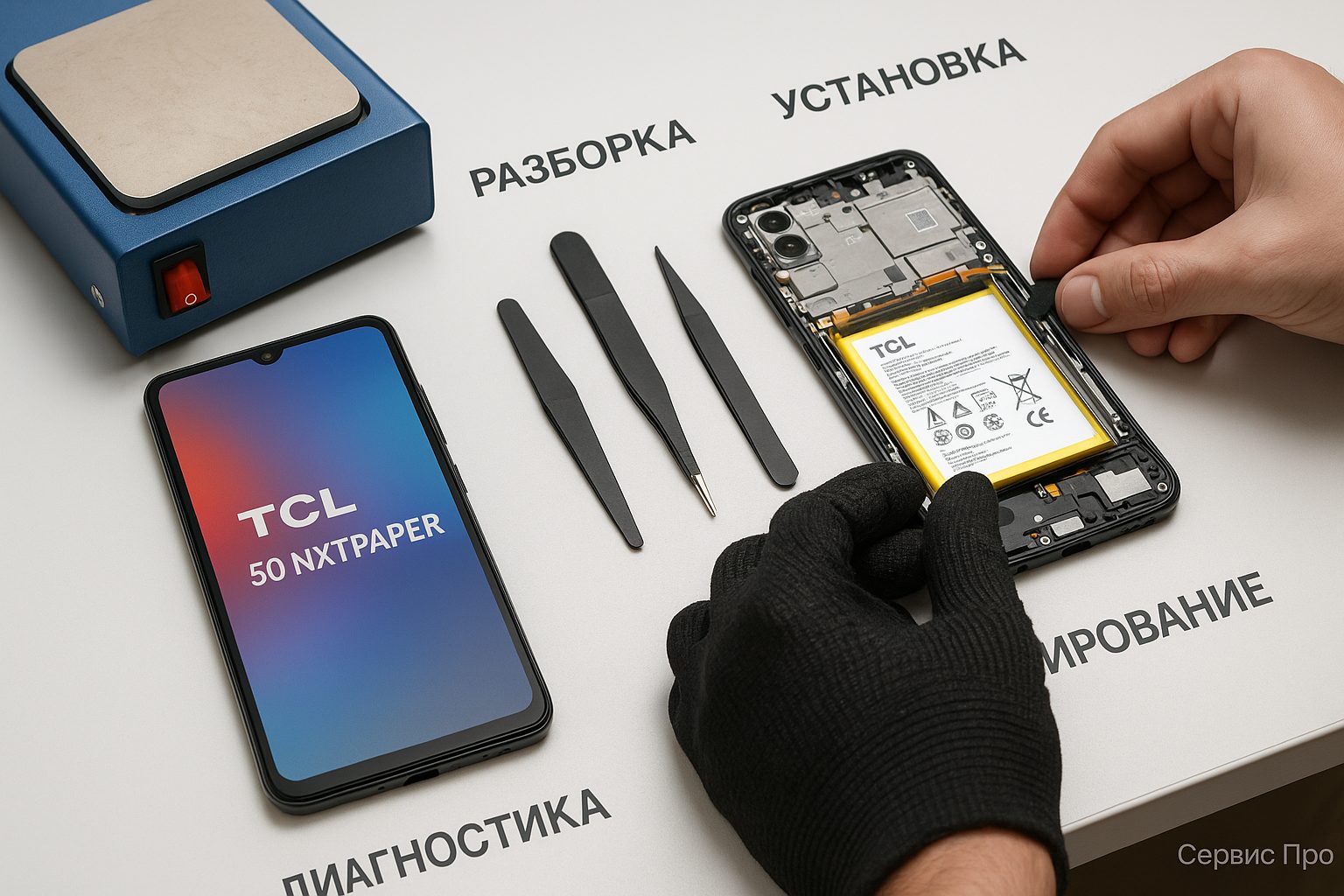 Замена батареи TCL 50 NxtPaper в Гомеле