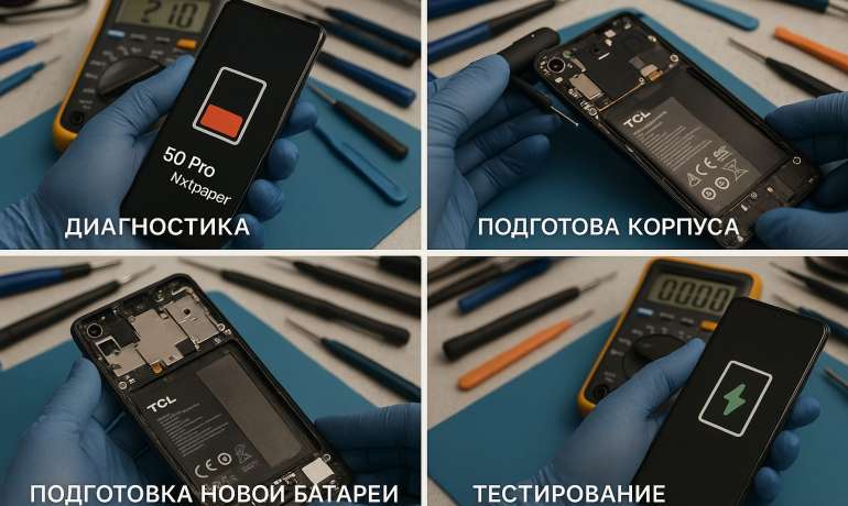 Замена батареи TCL 50 Pro Nxtpaper в Гомеле