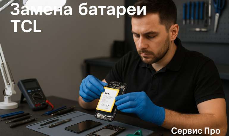 Замена батареи TCL 50  в Гомеле