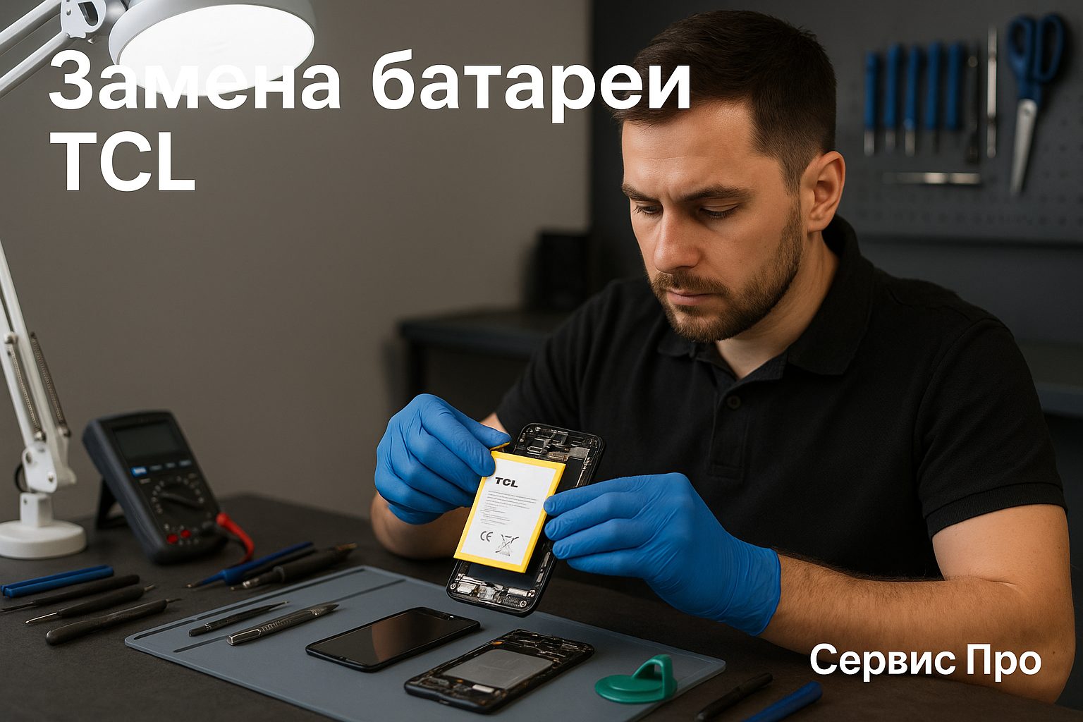 Замена батареи TCL 50  в Гомеле