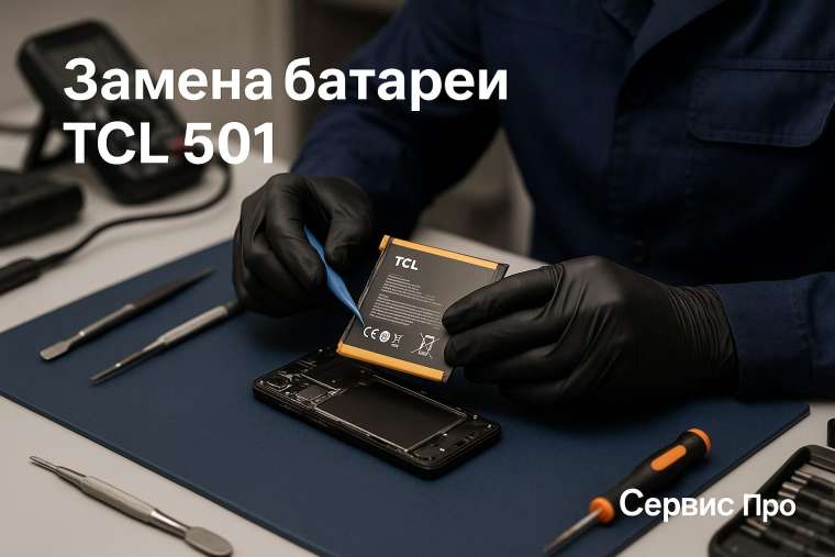 Замена батареи TCL 501 в Гомеле