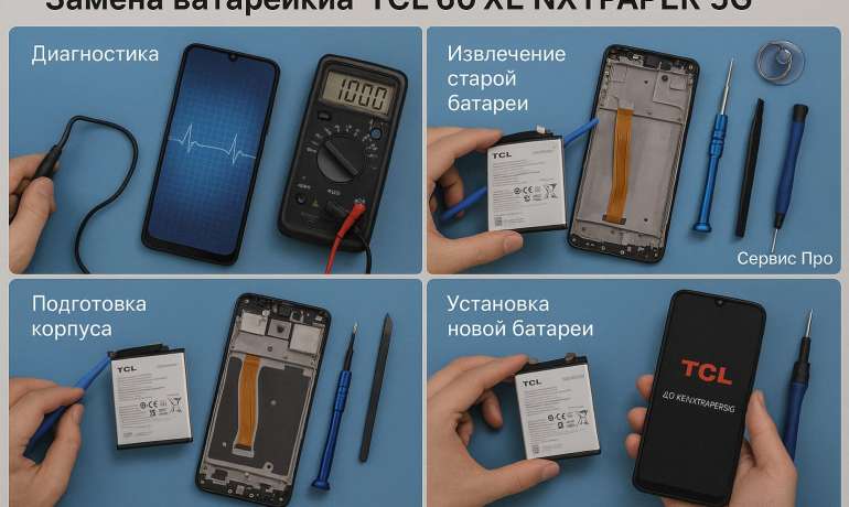 Замена батареи TCL 60 XE NXTPAPER 5G в Гомеле