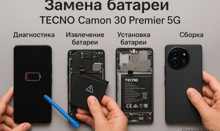 Замена батареи TECNO Camon 30 Premier 5G в Гомеле