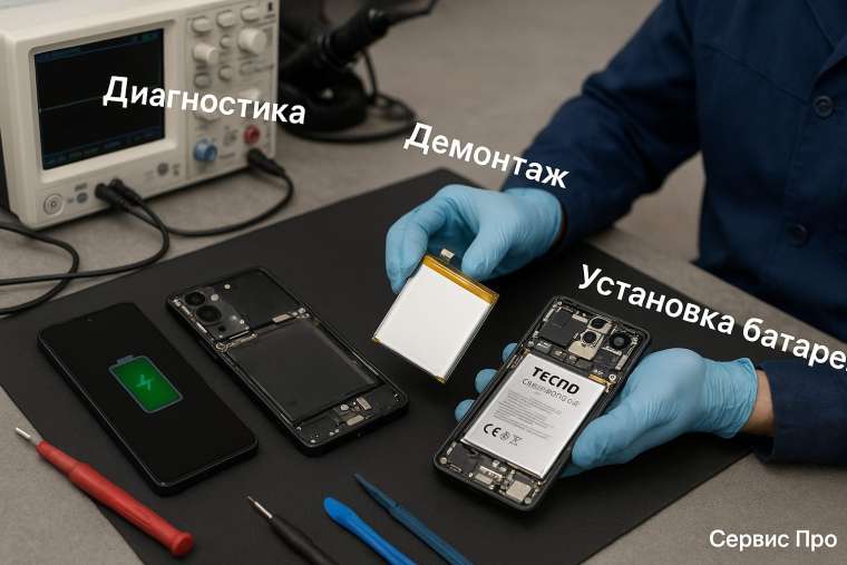 Замена батареи TECNO Camon 30 Pro 5G в Гомеле