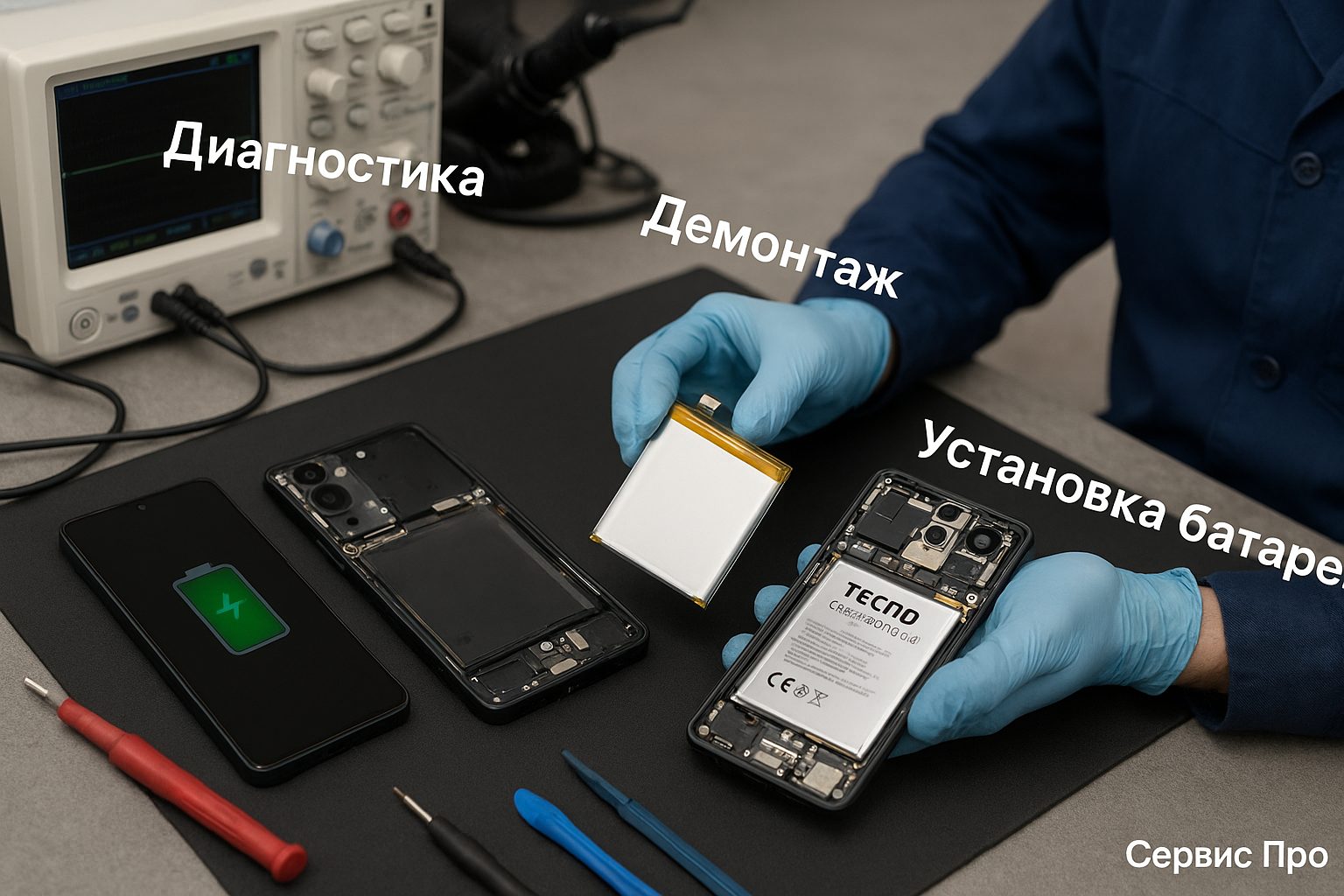 Замена батареи TECNO Camon 30 Pro 5G в Гомеле