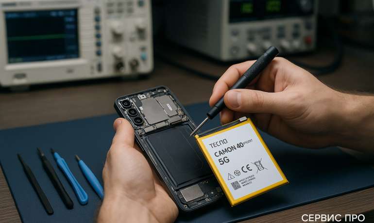 Замена батареи TECNO Camon 40 Premier 5G в Гомеле