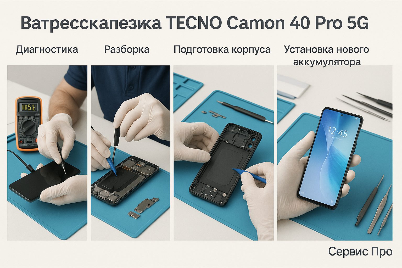 Замена батареи TECNO Camon 40 Pro 5G в Гомеле