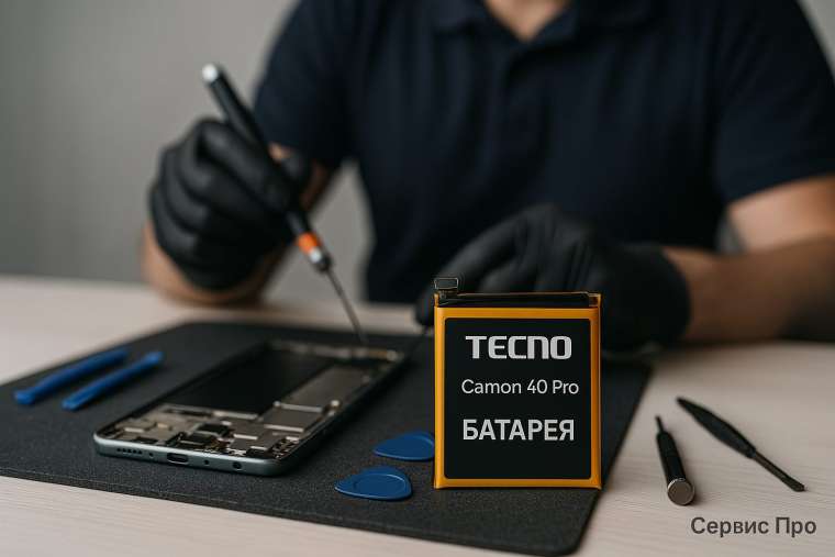 Замена батареи TECNO Camon 40 Pro в Гомеле