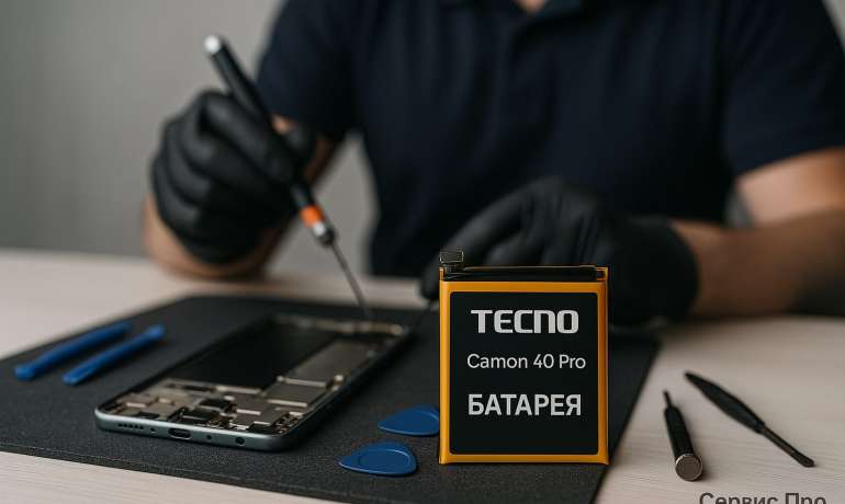 Замена батареи TECNO Camon 40 Pro в Гомеле
