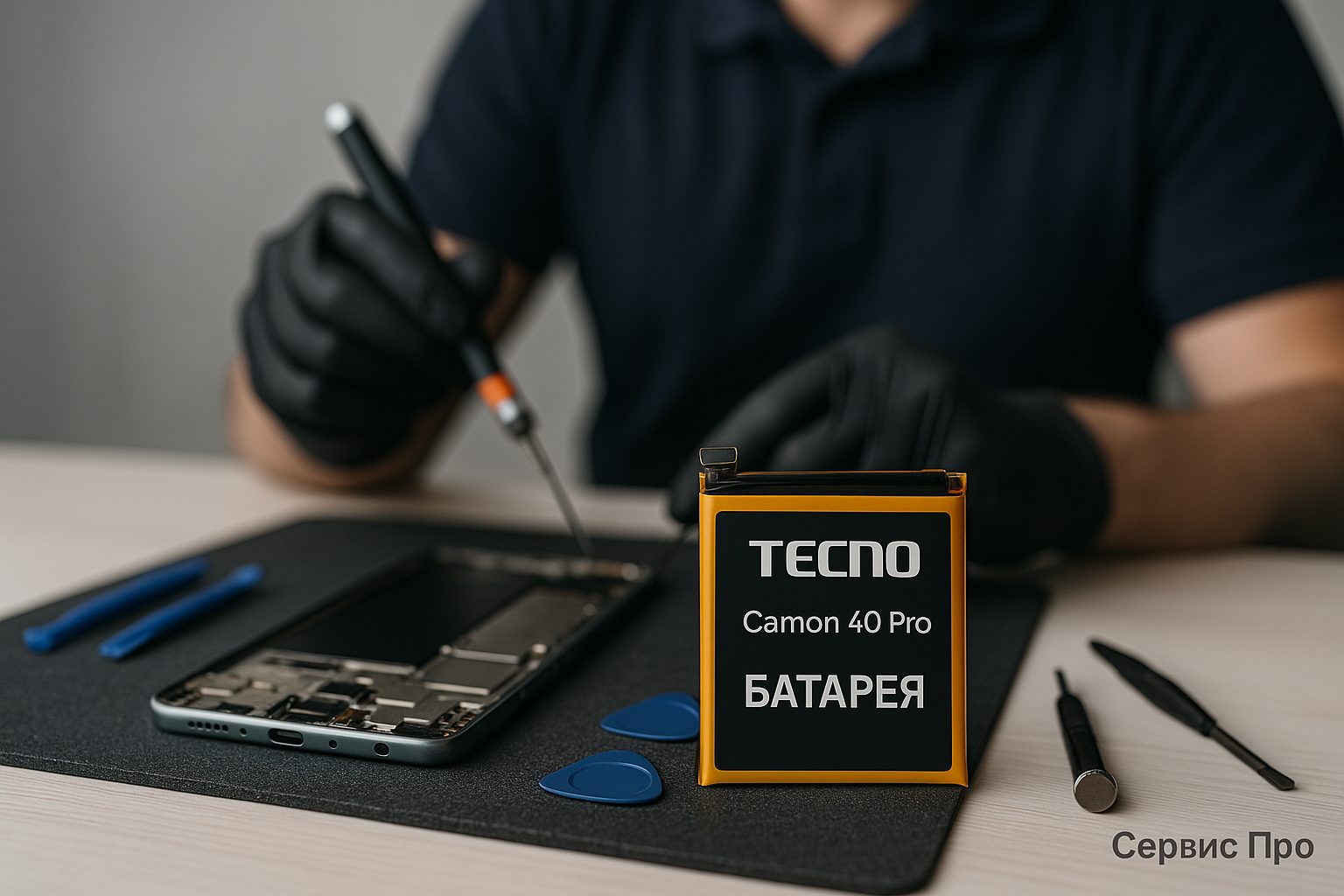 Замена батареи TECNO Camon 40 Pro в Гомеле