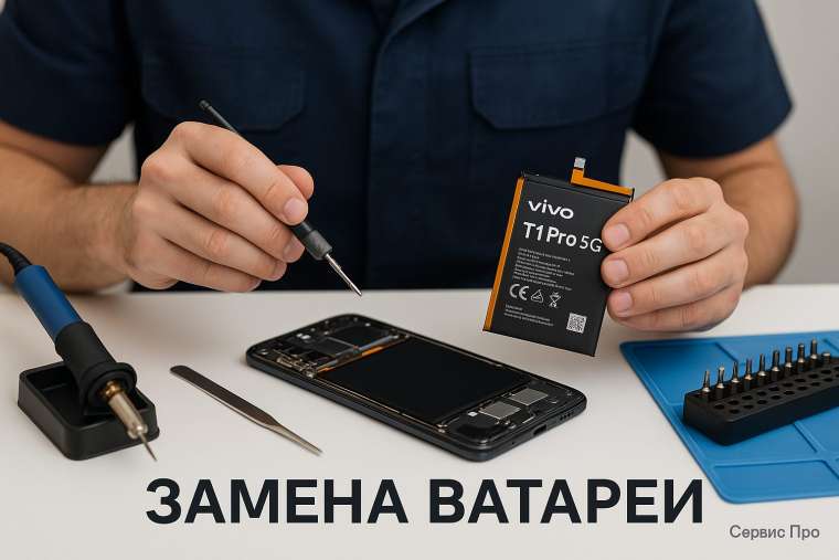 Замена батареи Vivo T1 Pro 5G в Гомеле