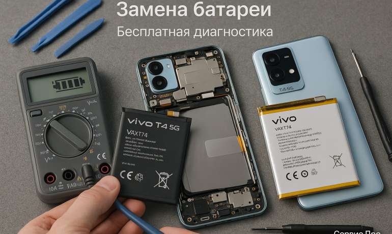 Замена батареи Vivo T4 5G в Гомеле