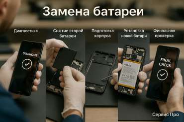 Замена батареи Vivo T4 Pro 5G в Гомеле