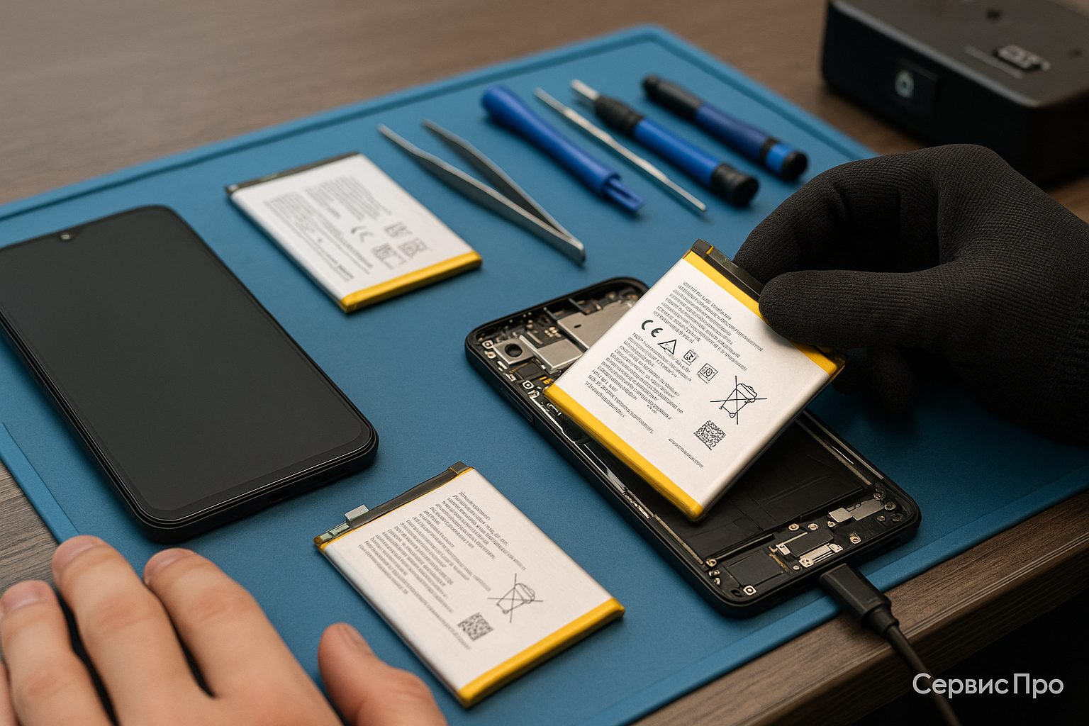 Замена батареи Vivo T4 Ultra в Гомеле