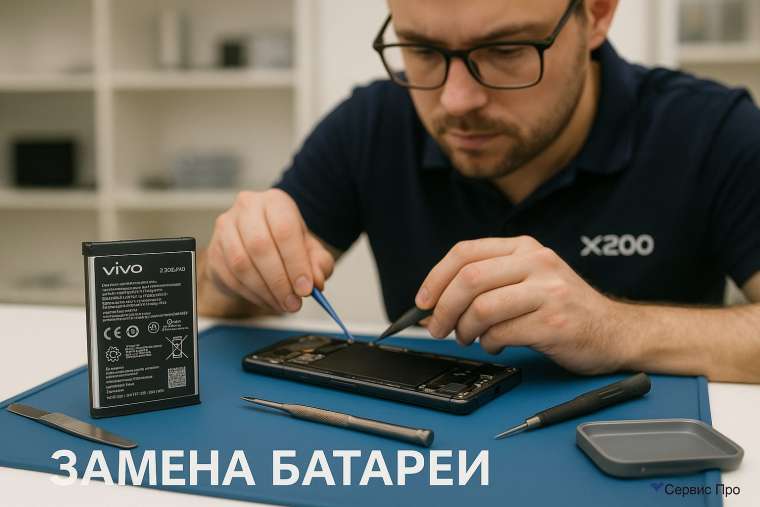 Замена батареи Vivo X200 Pro в Гомеле