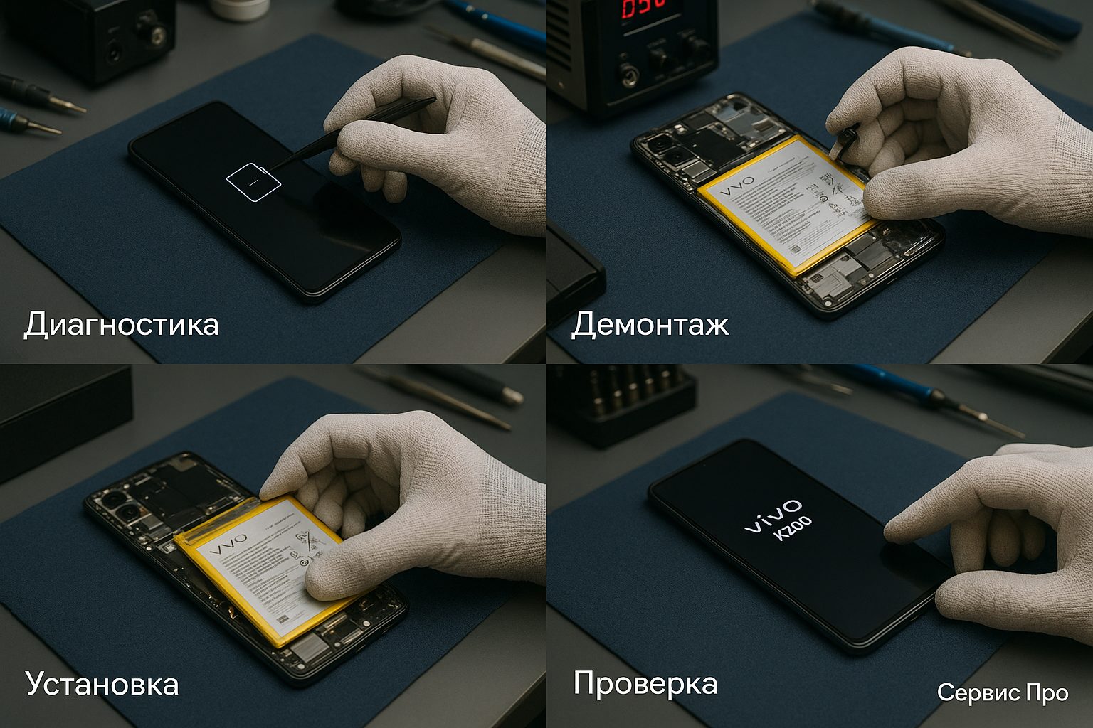 Замена батареи Vivo X200 в Гомеле