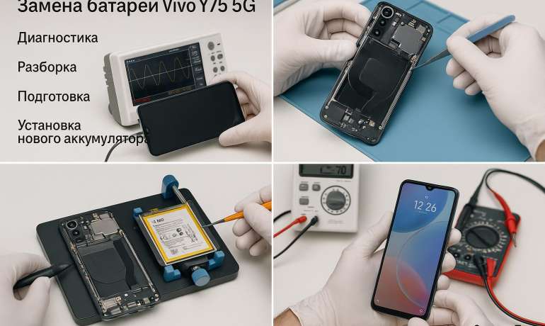 Замена батареи Vivo Y75 5G в Гомеле