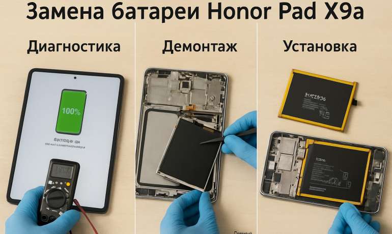 Замена батареи Honor Pad X9a в Гомеле