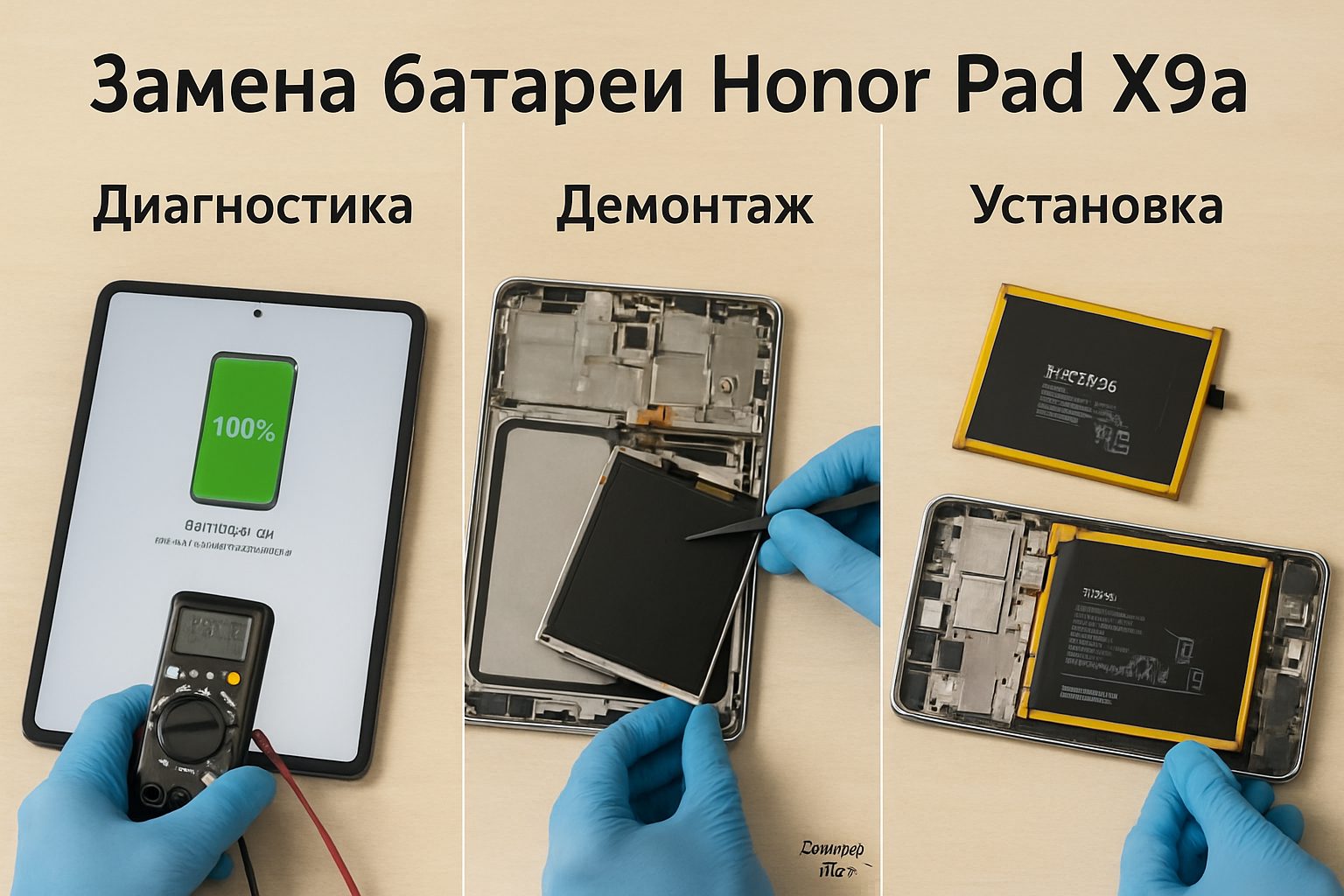 Замена батареи Honor Pad X9a в Гомеле