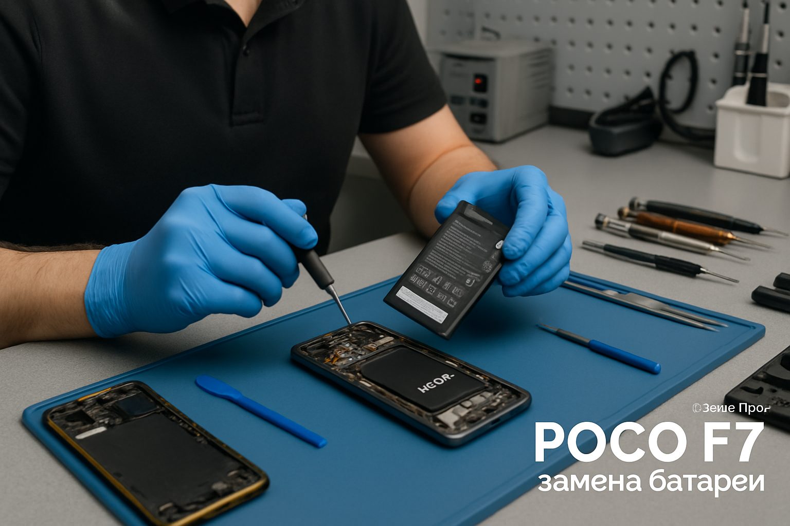 Замена батареи Poco F7 в Гомеле