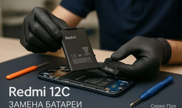 Замена батареи Redmi 15c в Гомеле