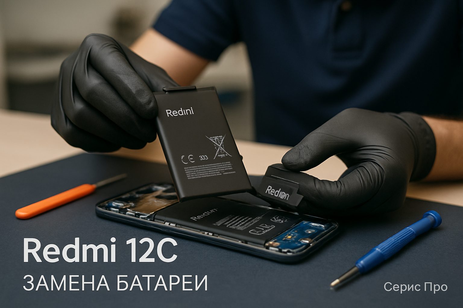 Замена батареи Redmi 15c в Гомеле