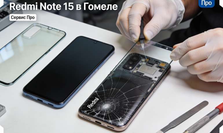 Замена стекла Redmi Note 15 в Гомеле