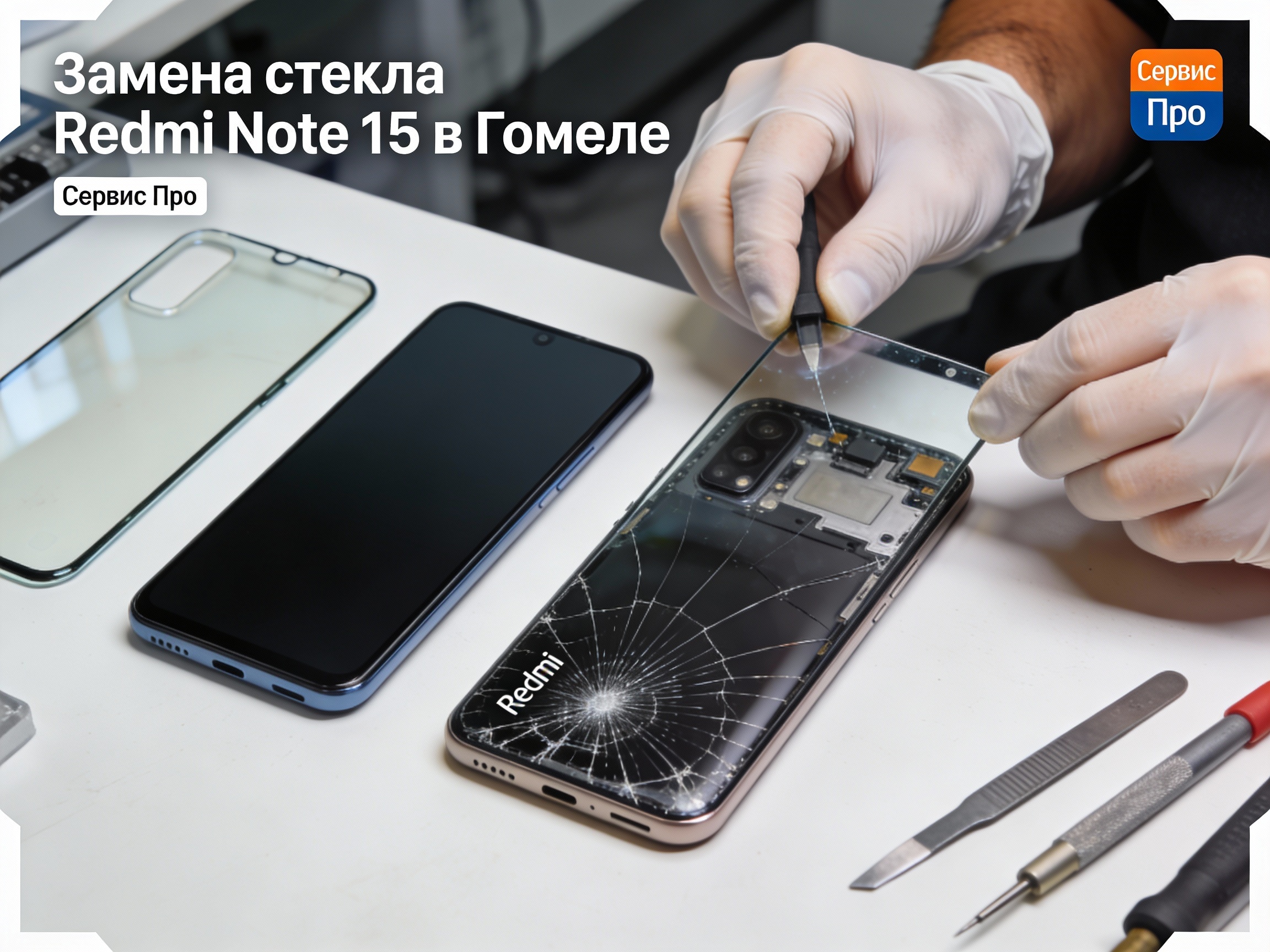 Замена стекла Redmi Note 15 в Гомеле
